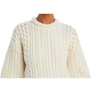 Maglione Re/Done a Collo Tondo con Lavorazione a Trecce per l'Inverno - Product Image 2