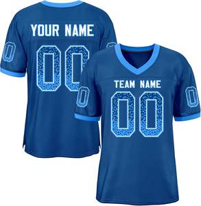 Maillots de football américain à séchage rapide OEM tissu de maille en polyester Logo d'équipe personnalisé nom numéros impression par sublimation sport grande taille - Product Image 6