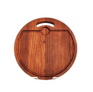 Assiette de chargeur antique décorative en bois naturel fini élégant frais tendance assiettes de chargeur en bois de couleur pure rondes faites à la main - Product Image 4