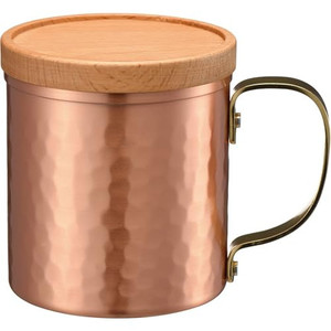 Tasse à bière en cuivre pur avec poignée en laiton tasse à mule en métal cuivré dans les hôtels et la maison - Product Image 1