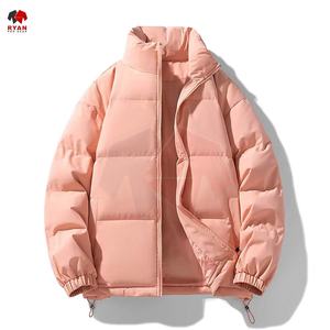 Veste matelassée décontractée pour hommes personnalisée col montant style tissu teint uni et service OEM ODM - Product Image 2