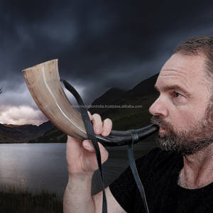 Iconic Handcrafted Natural Crafts Stein Tankard Cuerno para beber pulido para conocedores de cerveza y hidromiel - Product Image 3