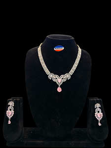 Conjunto de collar AD de fantasía floral y diamantes para compromiso de boda o presentaciones de regalo de aniversario - Product Image 3