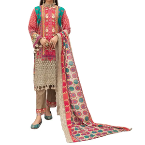 Vestidos de mujer listos para usar de estilo pakistaní Shalwar Kameez de césped de alta calidad para ocasiones de fiesta de invierno - Product Image 6