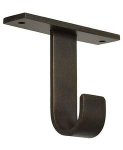 Supports de tringle à rideau en métal noir mat double pour la décoration de la maison de style industriel et caractéristiques de support de rideau de fenêtre robustes - Product Image 6