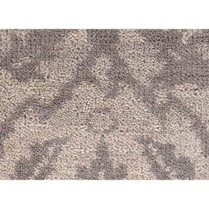 Tapis en laine noué à la main Savana gris et noir AKWL-13010, motif médaillon et abstrait, pour la maison, le couloir, le salon, fait main - Product Image 2