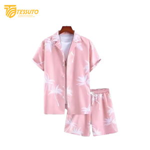 เสื้อเชิ้ตแขนสั้นฮาวายพิมพ์ลายสำหรับผู้ชายเสื้อผ้าแนวสตรีท - Product Image 5