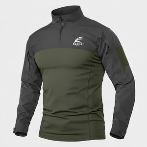 Chemise de compression à manches longues pour homme de haute qualité, respirante, vêtements de sport avec motif uni, 100% coton, nouveau style - Product Image 1