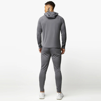 Conjuntos Deportivos Personalizados para Hombre, Traje de Chándal con Cremallera, Chaqueta con Logotipo Personalizado, Conjuntos Deportivos de 2 Piezas para Hombre, Color Gris