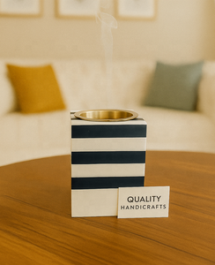 Ramadan Design 2026 Bakhoor Brûleur Fabriqué à la Main Résine Cube Blanc avec motif diamant terre cuite Porte-Encens Arabe Diffuseur - Product Image 2