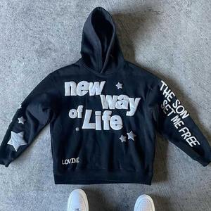 เสื้อฮู้ดผ้าคอตตอนแบบมีซิปสำหรับผู้ชายผ้าฟรีซเทอร์รี่พิมพ์ลายโลโก้ตามสั่งตามอุณหภูมิ - Product Image 4