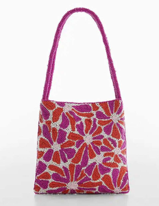 Sac à main à perles double face, sac à perles fleuri, pochette à perles, petit sac à perles, pochette à perles florale par MD HANDICRAFTS - Product Image 4