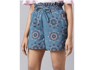 Elegant Women's Printed Viscose Mini <b>Skirt</b> Casual Style for Spring Summer Autumn Customizable Size with Breathable Natural Belt - Product Image 5