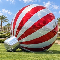 Boule miroir gonflable géante pour décoration de Noël en extérieur et présentation d'événements commerciaux
