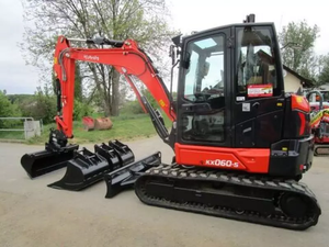 Miniexcavadora Kubota KX060-S, Excavadora de Cadenas Diésel, Excavadora Hidráulica Compacta para la Colocación de Tuberías, Construcción Agrícola - Product Image 2