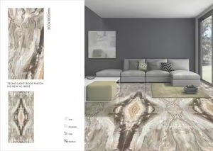 Techno Design Bois Foncé 900X1800mm Carreaux de Porcelaine de Marbre Émaillé Brillant 90x180cm Carreaux PGVT Polis de 3x6 Pieds de Chine - Product Image 2