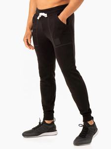 Joggers de hombre de alta calidad, pantalones de chándal informales de gimnasio personalizados con cremallera, pantalones de jogging bordados de poliéster y algodón ajustados a precio - Product Image 5