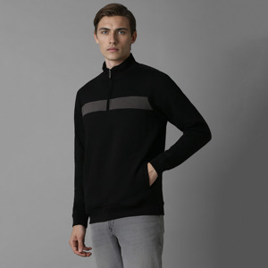 Latest Design Quarter-<b>Zip</b> O-Neck 100% Cotton Fleece Lightweight Breathable Winter Pullover Hoodies for Men - Product Image 3