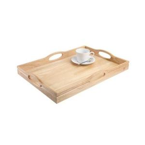 Plateau en bois classique pour bureau à domicile Accent rustique naturel pour servir des collations boissons ou un décor de table - Product Image 5