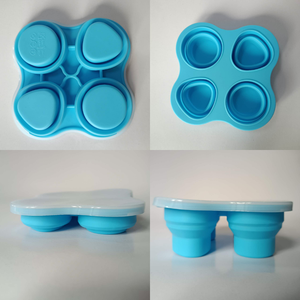 Boîte de complément alimentaire pliante en silicone avec couvercle - Product Image 5