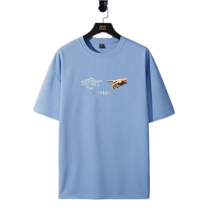 High Quality Blank Cotton StreetWear <b>Tshirt</b> Oversized Drop Shoulder T-shirt Custom Print logo Heavyweight T Shirt for Men's - Product Image 4