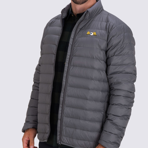 Veste matelassée coupe-vent tout temps avec ceinture réglable en tissu évacuant l'humidité et veste confortable légère pour hommes - Product Image 6
