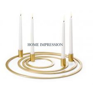 Portavelas decorativo chapado en oro de latón antiguo, decoración de mesa de Metal de calidad superior, soporte para velas, precio atractivo - Product Image 5