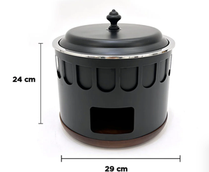 Casserole Moderne en Acier Inoxydable Écologique Prête pour l'Induction et le Gaz, Style Moyen-Orient, avec Couvercle, pour Maintien au Chaud des Aliments en Buffet - Product Image 6