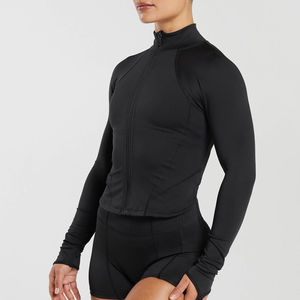 Veste de yoga pour femmes, style haut de gamme, chaude, hiver, séchage rapide, coupe-vent, douce, durable, légère - Product Image 3