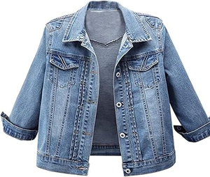 Veste en jean d'hiver pour femmes 2025 Doublure en coton respirante Personnalisable Haute qualité Prix de gros - Product Image 4