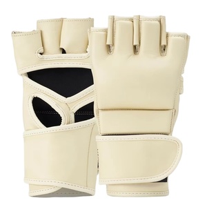 Nouveaux gants de MMA professionnels pour adultes, cuir véritable de haute qualité avec poignées, fabriqués à la main - Product Image 1