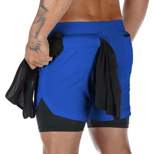 Short Bloomers 2 en 1 pour hommes Vêtements de sport double Vêtements de sport Vêtements pour hommes Shorts avec poches - Product Image 6