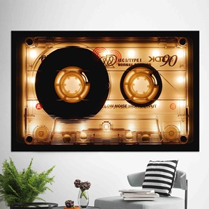 Decoración Musical Moderna: Lienzo Impreso con Diseño de Casete de Audio, Lienzo Enrollado - Product Image 1