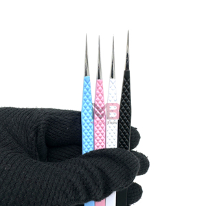 Pince à épiler de précision pour extensions de cils, en acier inoxydable, antistatique, durable, à pointe fine, marque privée, écologique - Product Image 4