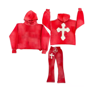 Survêtements avec broderie dégradée fabriqués en usine Survêtements avec broderie dégradés couleur personnalisée Vente à chaud - Product Image 1