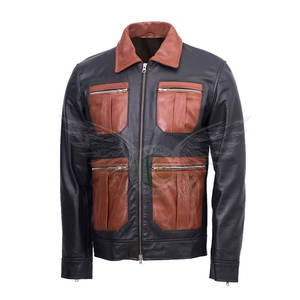 Solid Color Slim Fit PU Leather <b>Jacket</b> Latest <b>Men</b> Genuine Leather <b>Jacket</b> Wholesale Cropped Bright Color Leather <b>Jacket</b> - Product Image 1