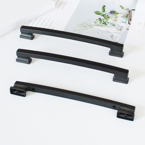 Poignées de meubles de cuisine modernes en alliage de zinc, style Mid-Century, noir mat, tirants de tiroir, couleur personnalisée, pour commodes et portes de placards de chambre - Product Image 4