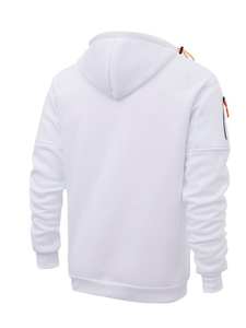 Sudadera con capucha de algodón 100% de alta calidad para hombre, sudaderas con capucha transpirables de gran tamaño con bolsillos y cremallera, sudaderas con capucha blancas en blanco para otoño - Product Image 3