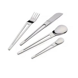 Juego de cubiertos de plata de acero inoxidable con nuevo diseño único de lujo de aspecto moderno cubiertos reales para el hogar de la boda - Product Image 2