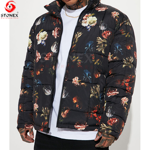 2023 <b>Men's</b> Winter Puffer <b>Jacket</b> with O-Neck High Quality <b>Canvas</b> Casual Outwear Stand Collar and Padded Coat - Product Image 3
