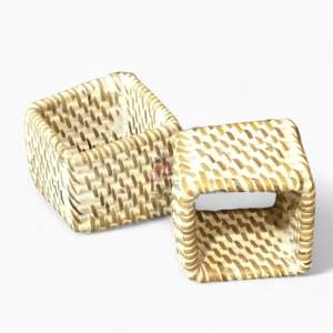 Ronds de serviette en rotin pour décoration de table rond de serviette ronds de serviette de noël mariage du Vietnam - Product Image 2