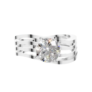Bague de fiançailles et de mariage en or massif 14K/18K avec moissanite VVS D pour homme et femme, cadeau d'anniversaire, bijoux fins pour fête - Product Image 3