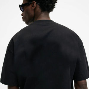 T-shirts pour hommes en coton 100% personnalisés OEM, col roulé, respirant, coupe classique, imprimé, écologique, manches courtes d'été - Product Image 2