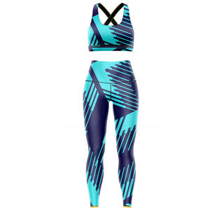Conjunto Deportivo de Yoga de 2 Piezas para Mujer, Venta al Por Mayor Personalizada, Top Deportivo y Leggings con Estampado por Sublimación, Ropa Deportiva Informal para Gimnasio - Product Image 3