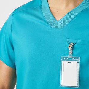 Venta al por mayor conjunto de uniformes médicos para hombre logotipo personalizado cuello en V uniforme transpirable secado rápido impresión por sublimación digital para el hospital - Product Image 6