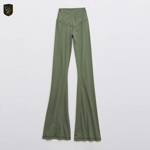 Solid Color Women Flare Yoga <b>Pants</b> Breathable High Waist Athletic Wear For Exercise Training <b>Dance</b> And Daily Activities - Product Image 6