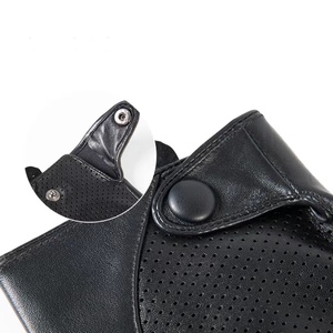 Acheter Design de logo personnalisé Gants de travail en cuir d'hiver durables Doublure en polaire Gants de conduite à écran tactile imperméables - Product Image 3