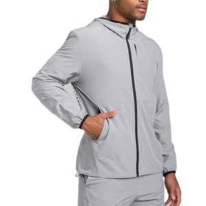 Custom Full Zipper <b>Thin</b> <b>Waterproof</b> Running Outdoor Mountain Hiking Biking Lightweight Hooded Windbreaker <b>Jacket</b> for Men 2025 - Product Image 3