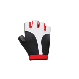 Leather Cycling <b>Gloves</b> - Cycling <b>Gloves</b> <b>Fingerless</b> Mens Women - Product Image 3