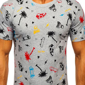 T-shirts de mode imprimés d'été de haute qualité Conception personnalisée avec service OEM Quantité en vrac T-shirts décontractés à la mode en gros - Product Image 4